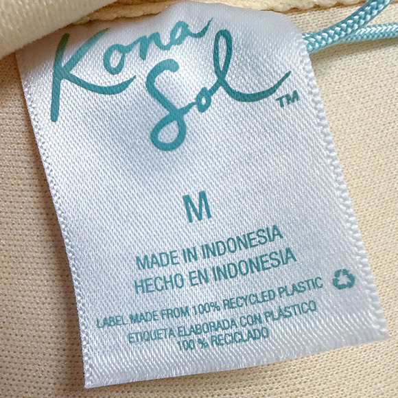 Kona Sol One Piece Swimsuit M 8-10 Tropical Floral High Coverage Strapless NWT - Picture 4 of 8